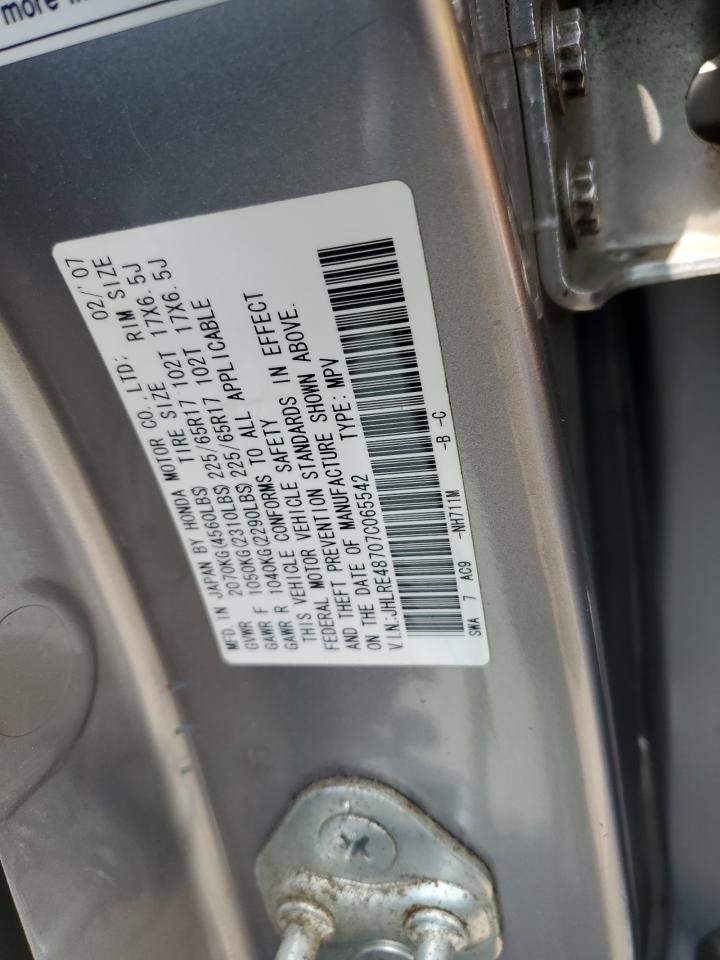 JHLRE48707C065542 2007 Honda Cr-V Exl