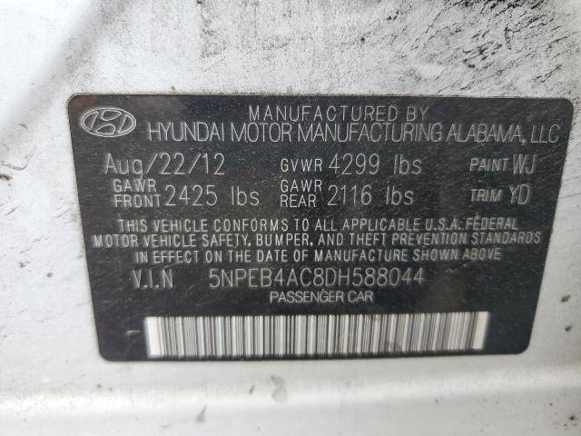 2013 Hyundai Sonata Gls VIN: 5NPEB4AC8DH588044 Lot: 56921274