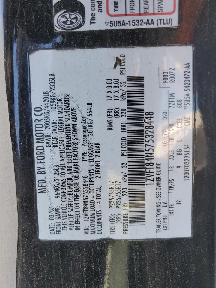 1ZVFT84N575328448 2007 Ford Mustang