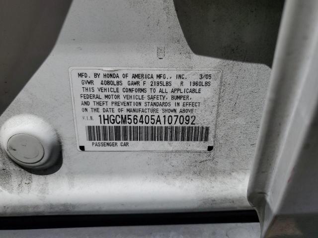 2005 Honda Accord Lx VIN: 1HGCM56405A107092 Lot: 59995354