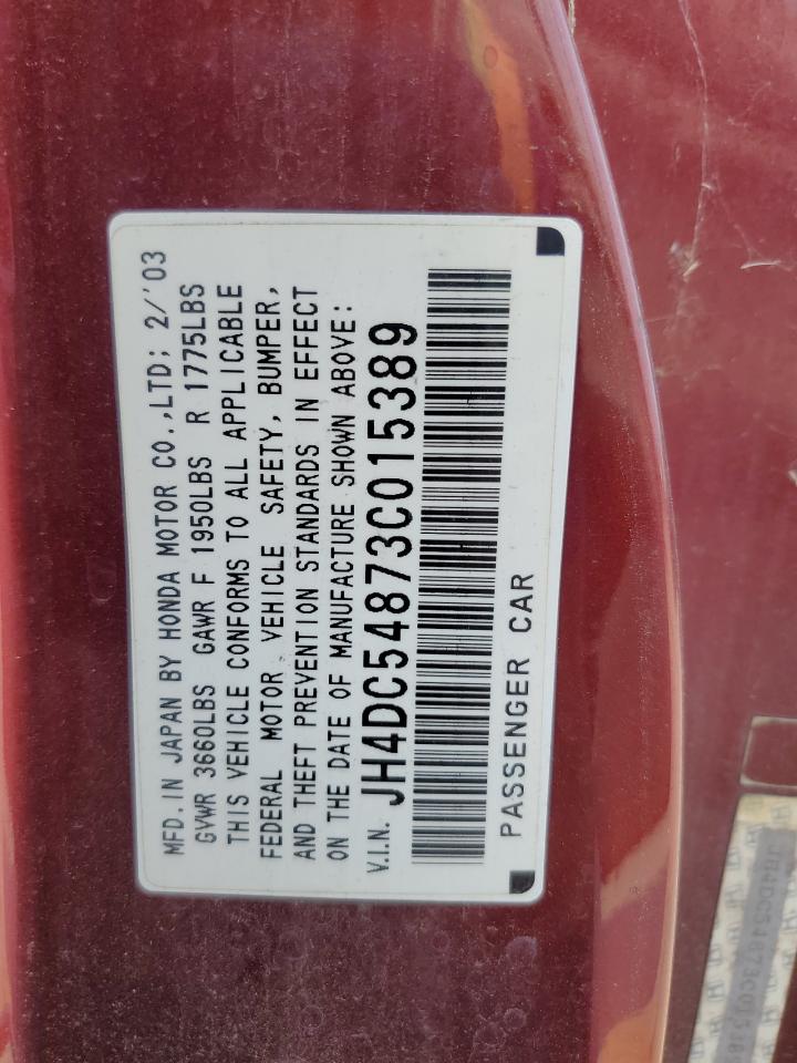 JH4DC54873C015389 2003 Acura Rsx