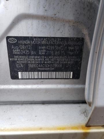 2013 Hyundai Sonata Se VIN: 5NPEC4AC5DH579668 Lot: 60947844