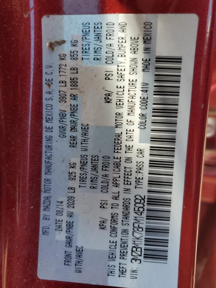 3MZBM1K78FM145092 2015 Mazda 3 Sport