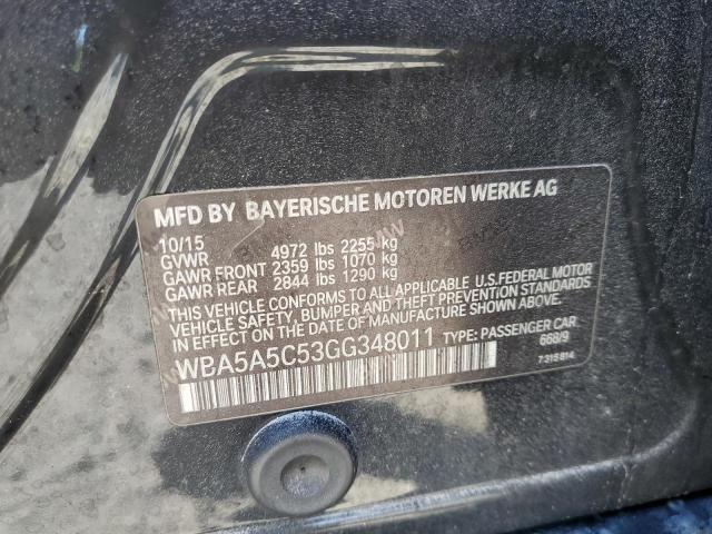 VIN WBA5A5C53GG348011 2016 BMW 5 Series, 528 I no.12