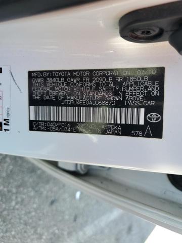 2010 Toyota Corolla Base VIN: JTDBU4EE0AJ068870 Lot: 58987104