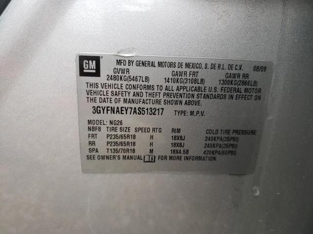 2010 Cadillac Srx Luxury Collection VIN: 3GYFNAEY7AS513217 Lot: 60515214