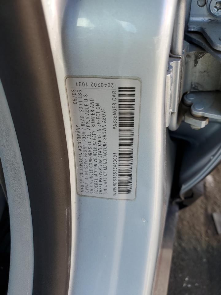 WVWND63B53E463091 2003 Volkswagen Passat Gl