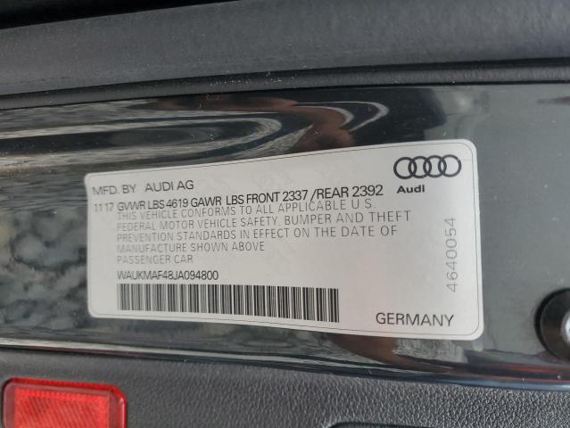 VIN WAUKMAF48JA094800 2018 Audi A4, Premium no.12