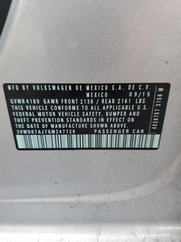 2016 Volkswagen Jetta Se VIN: 3VWD67AJ7GM247729 Lot: 58006964