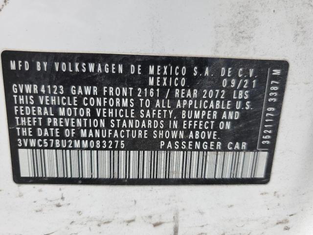 2021 Volkswagen Jetta S VIN: 3VWC57BU2MM083275 Lot: 57081564