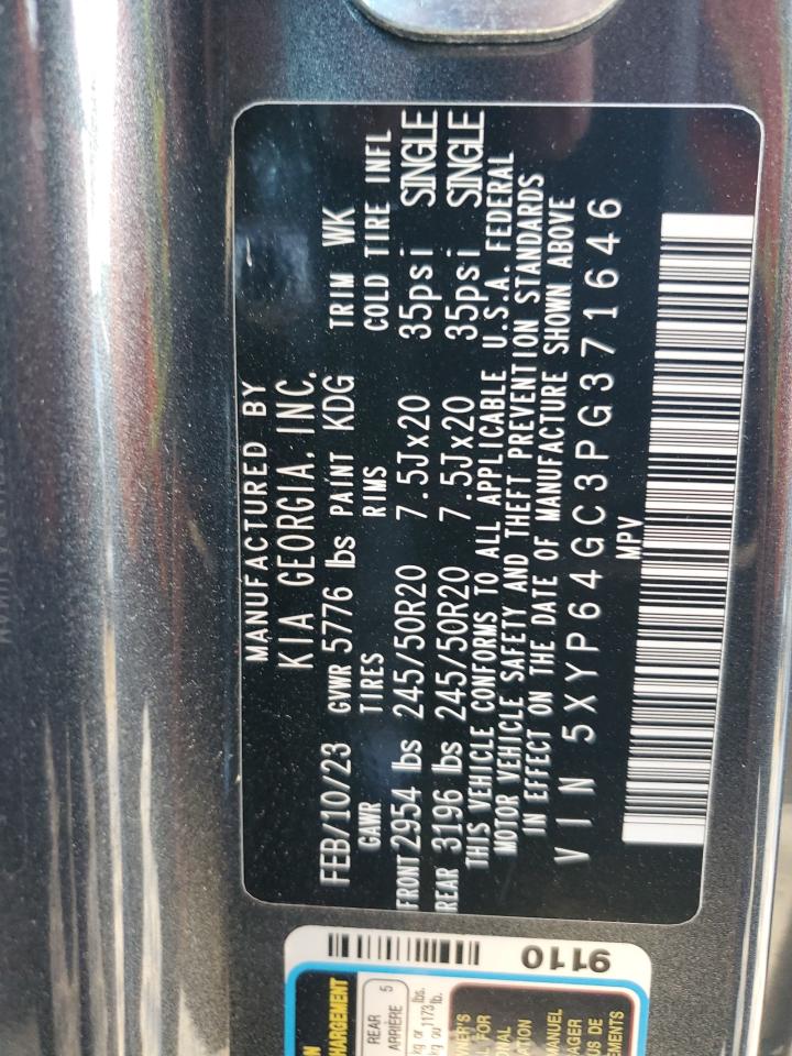 5XYP64GC3PG371646 2023 Kia Telluride S