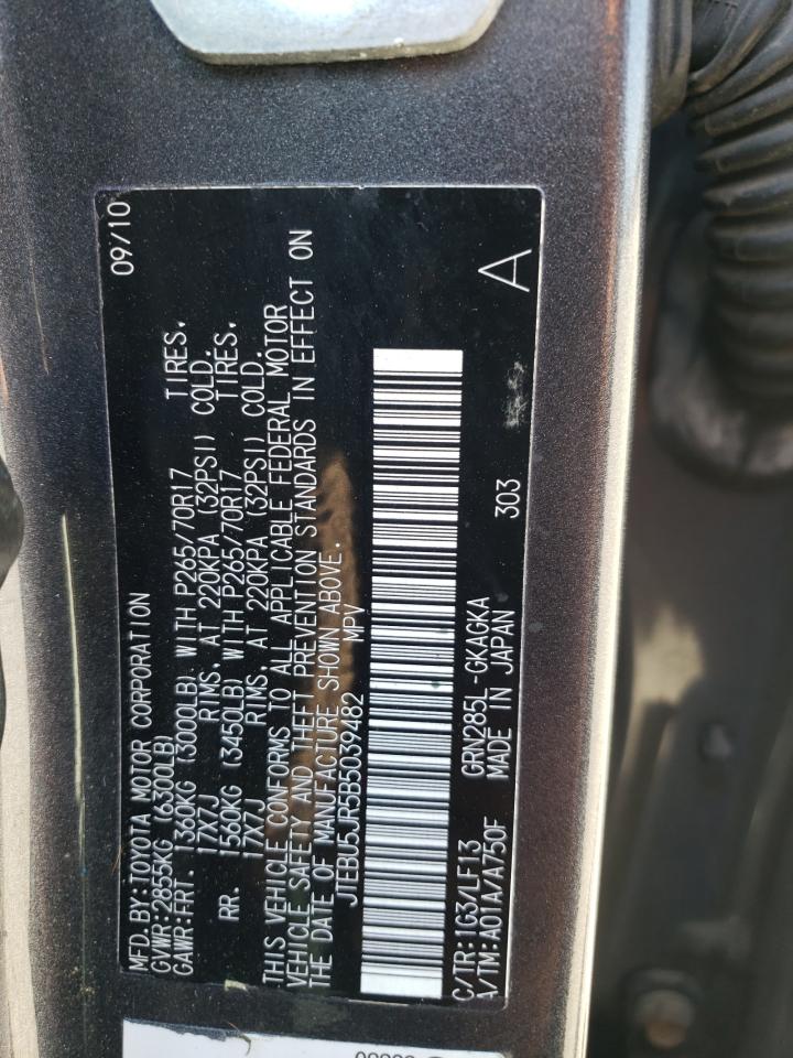 JTEBU5JR5B5039482 2011 Toyota 4Runner Sr5