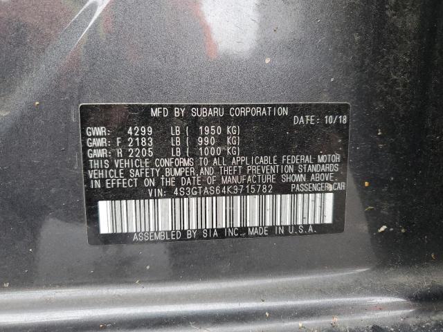 2019 SUBARU IMPREZA LI - 4S3GTAS64K3715782