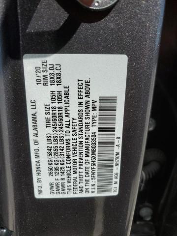 2021 HONDA PILOT EXL - 5FNYF6H5XMB033504
