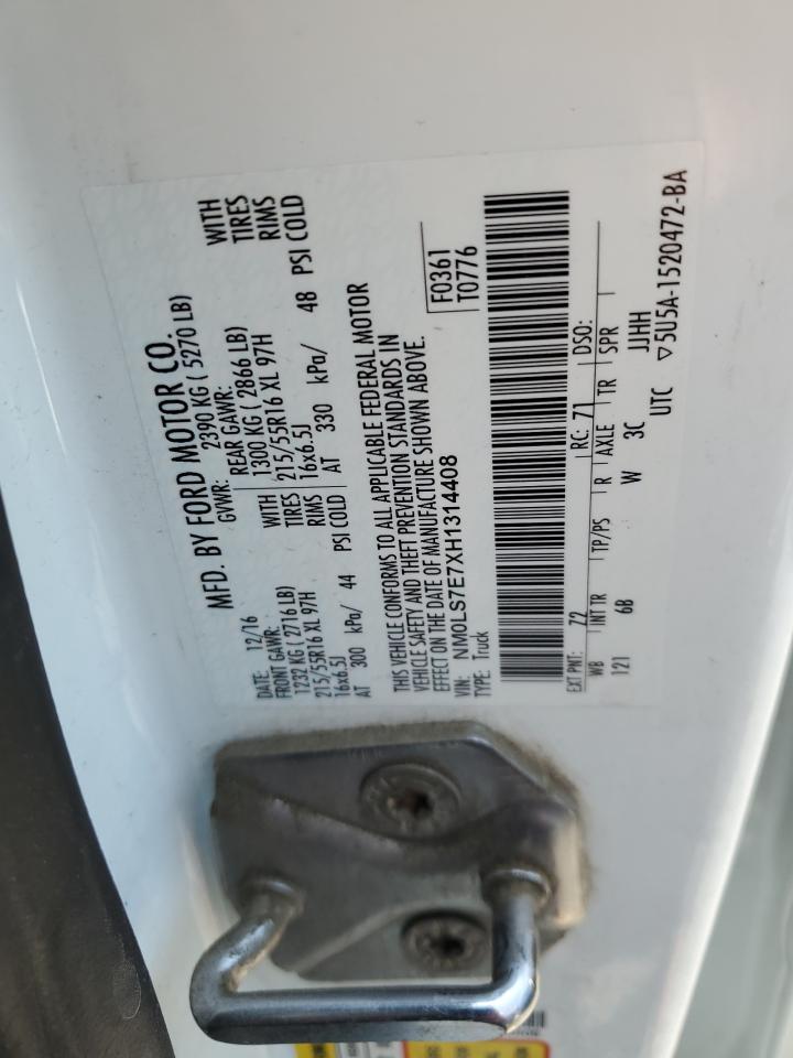 NM0LS7E7XH1314408 2017 Ford Transit Connect Xl