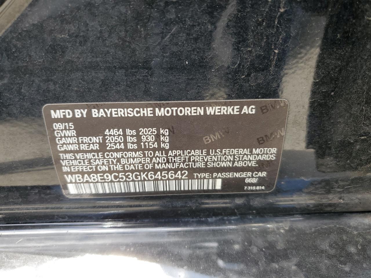 WBA8E9C53GK645642 2016 BMW 328 I Sulev