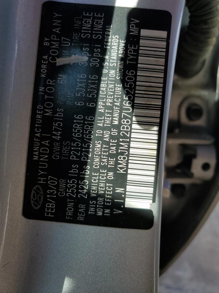 KM8JM12B87U652506 2007 Hyundai Tucson Gls