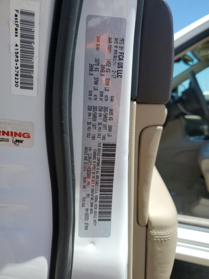 1C4RJFCT1HC822605 2017 Jeep Grand Cherokee Overland