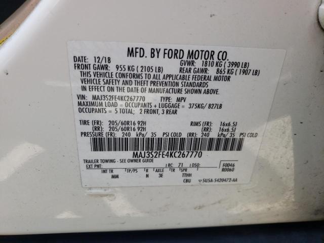 2019 Ford Ecosport S VIN: MAJ3S2FE4KC267770 Lot: 58074114