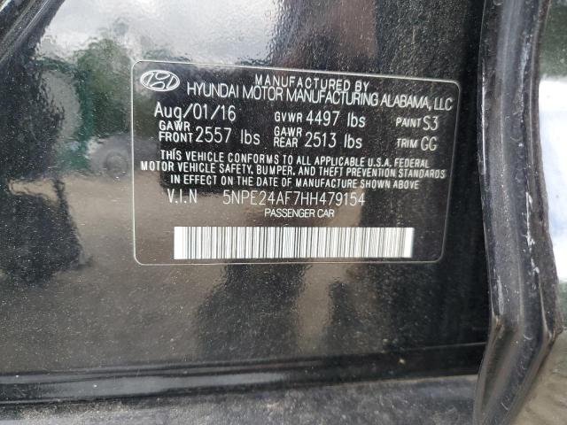 2017 Hyundai Sonata Se VIN: 5NPE24AF7HH479154 Lot: 57981664