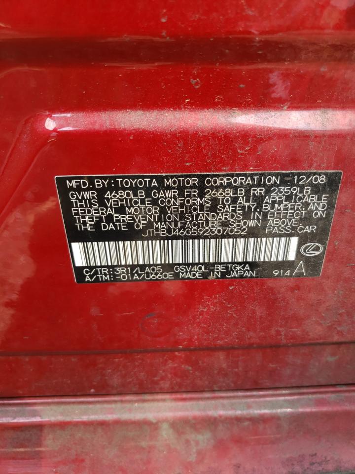 JTHBJ46G592307052 2009 Lexus Es 350