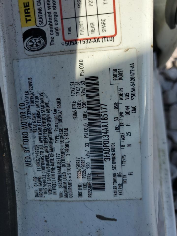 3FADP0L34AR185177 2010 Ford Fusion Hybrid