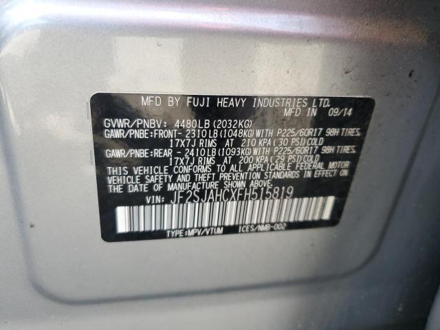 2015 Subaru Forester 2.5I Limited VIN: JF2SJAHCXFH515819 Lot: 57570344