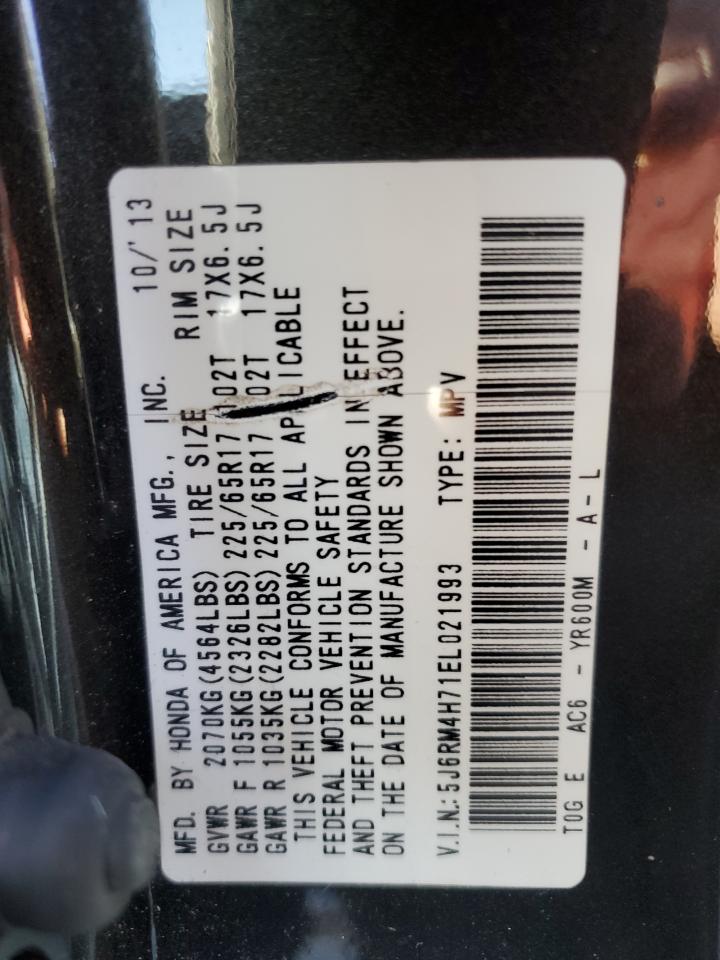 5J6RM4H71EL021993 2014 Honda Cr-V Exl