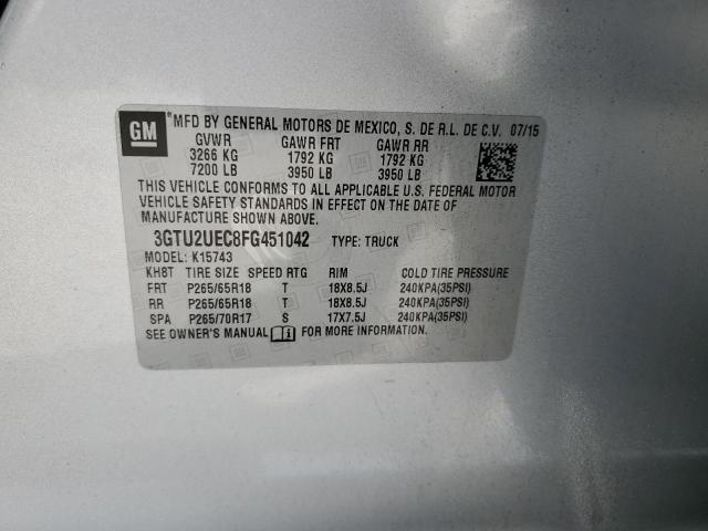 2015 GMC SIERRA K15 - 3GTU2UEC8FG451042