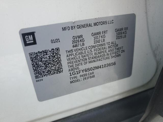 2021 Chevrolet Bolt Ev Lt VIN: 1G1FY6S02M4103656 Lot: 59347424