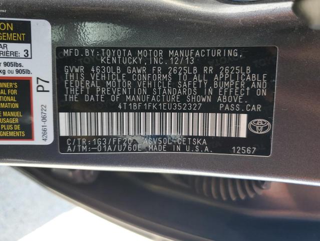 2014 Toyota Camry L VIN: 4T1BF1FK1EU352327 Lot: 60716624