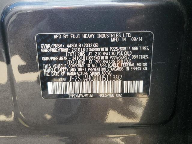 2015 Subaru Forester 2.5I Limited VIN: JF2SJAHC2FH511392 Lot: 58916994