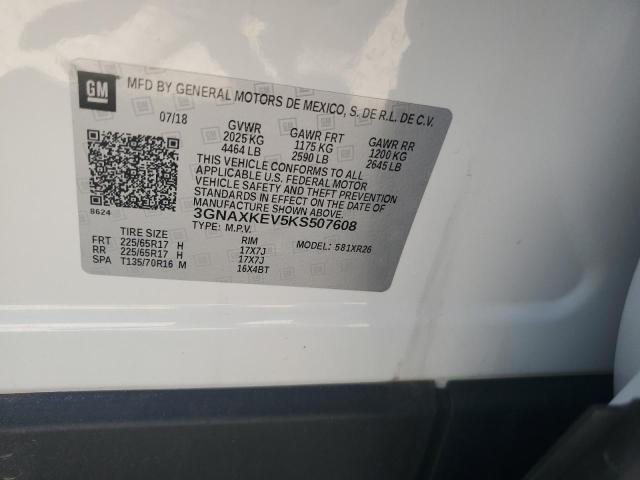 2019 Chevrolet Equinox Lt VIN: 3GNAXKEV5KS507608 Lot: 58713874