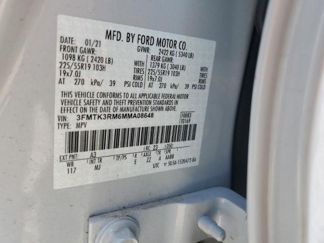 2021 Ford Mustang Mach-E Premium VIN: 3FMTK3RM6MMA08648 Lot: 60833344