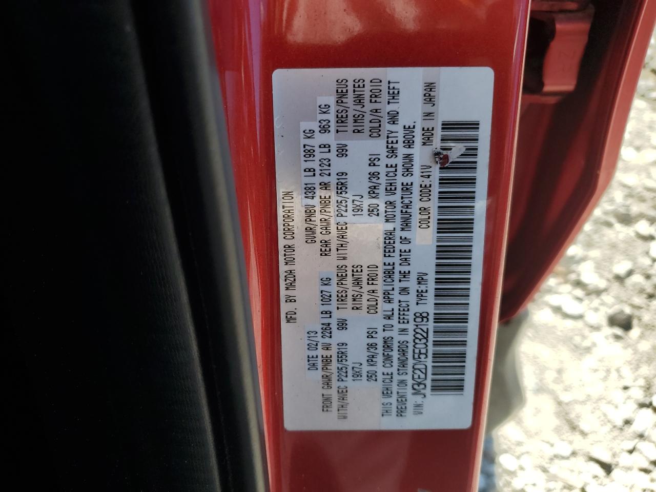 JM3KE2DY5E0322198 2014 Mazda Cx-5 Gt