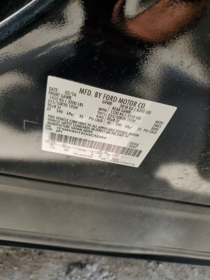 1FM5K8HT5GGC12354 2016 Ford Explorer Platinum