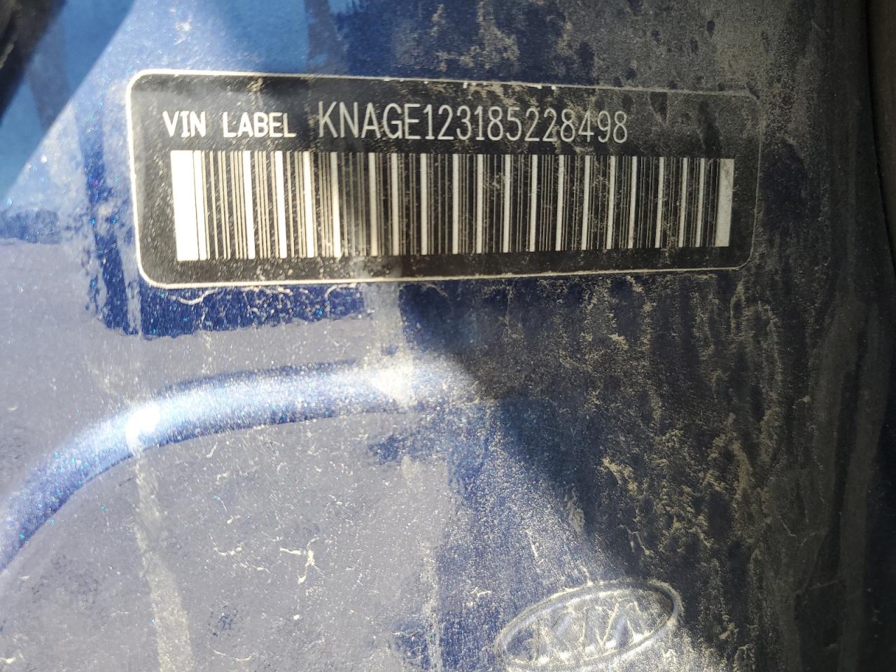 KNAGE123185228498 2008 Kia Optima Lx