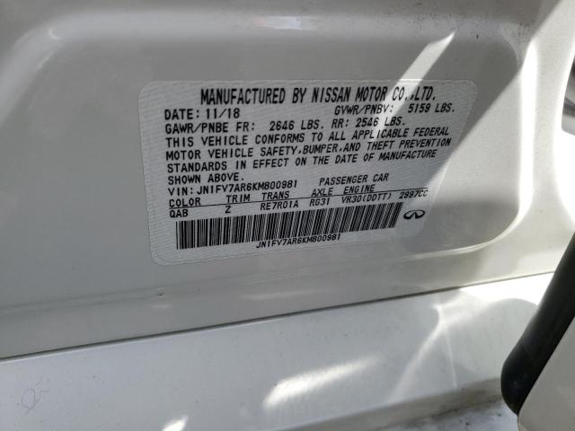 2019 Infiniti Q50 Red Sport 400 VIN: JN1FV7AR6KM800981 Lot: 52084304