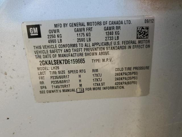 2013 GMC Terrain Sle VIN: 2GKALSEK7D6159665 Lot: 57956204