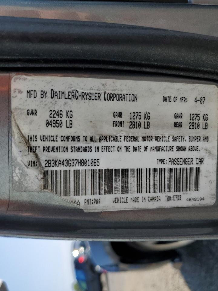 2B3KA43G37H801065 2007 Dodge Charger Se