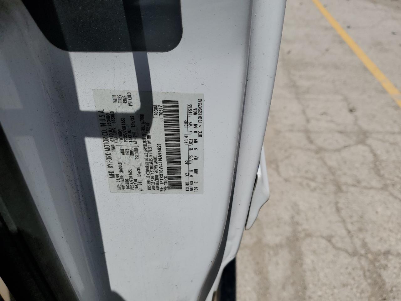 1FTRX18W41NA96821 2001 Ford F150