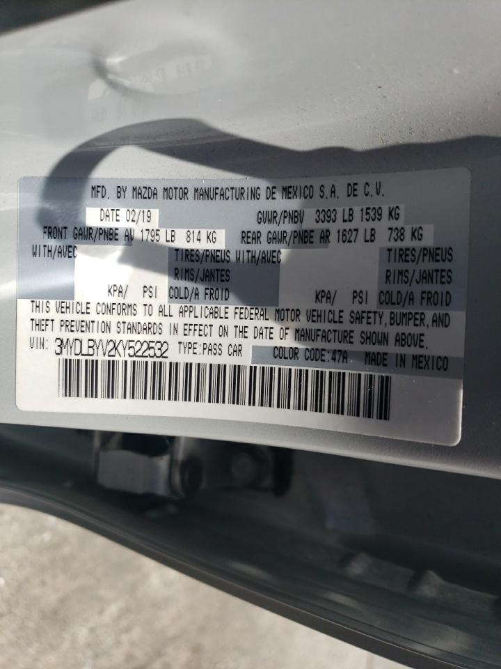 3MYDLBYV2KY522532 2019 Toyota Yaris L