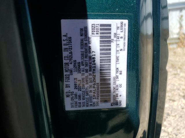 1996 Ford Thunderbird Lx VIN: 1FALP62W2TH114817 Lot: 59499994