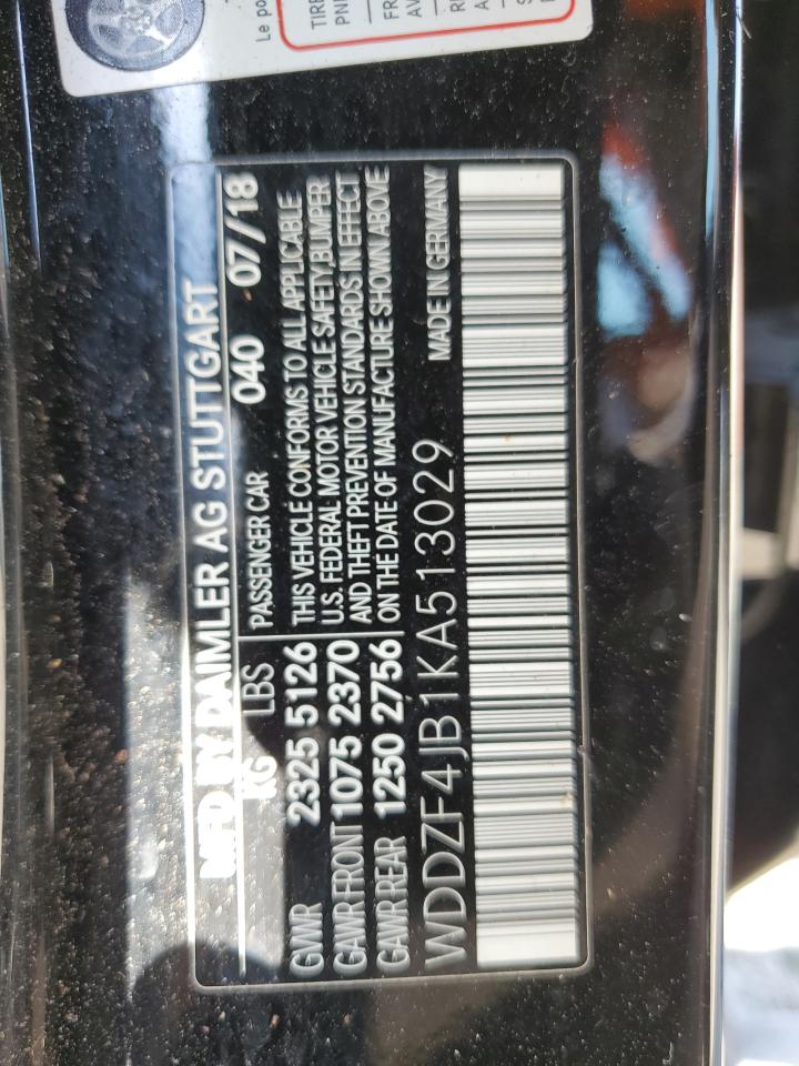 WDDZF4JB1KA513029 2019 Mercedes-Benz E 300