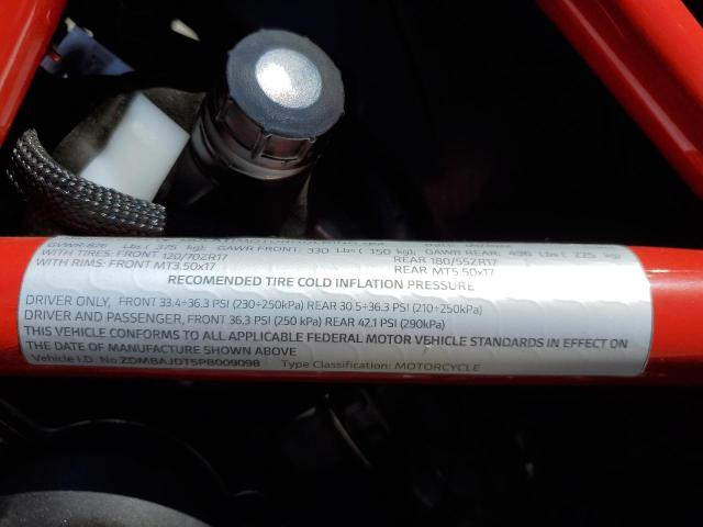 2023 DUCATI HYPERMOTAR ZDMBAJDT5PB009098