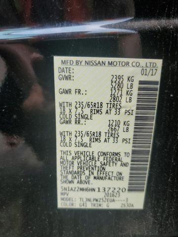 2017 NISSAN MURANO 5N1AZ2MH6HN137220