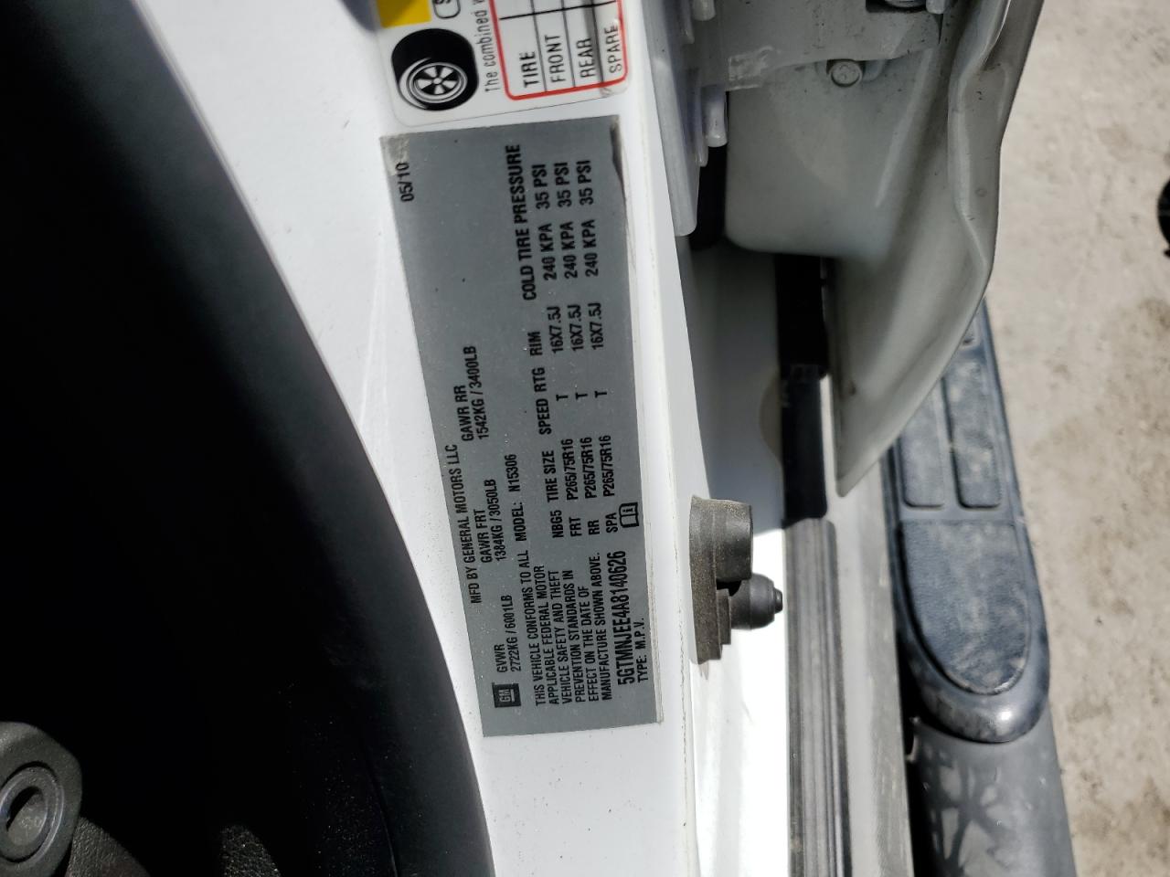 5GTMNJEE4A8140626 2010 Hummer H3 Luxury