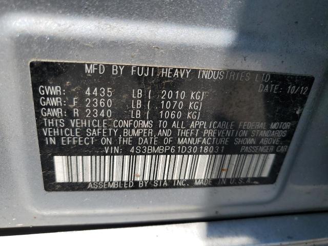 2013 Subaru Legacy 2.5I Limited VIN: 4S3BMBP61D3018031 Lot: 59475584