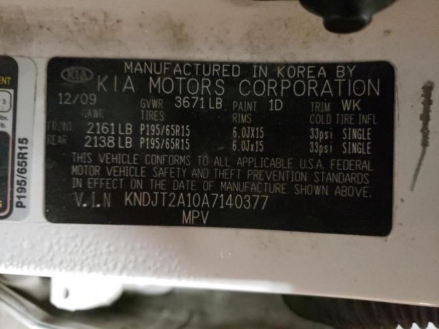 2010 Kia Soul VIN: KNDJT2A10A7140377 Lot: 60462254