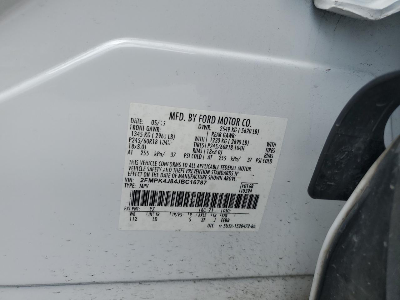 2FMPK4J84JBC16787 2018 Ford Edge Sel